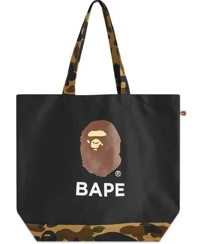 A Bathing Ape Men's 1st Camo Ape Head Tote Bag