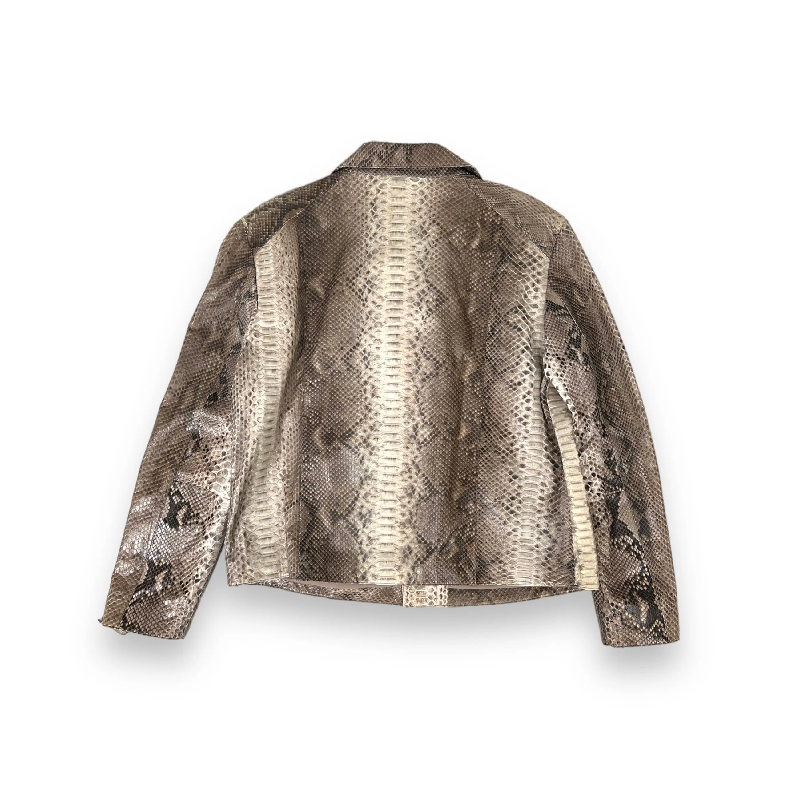 Biker Style Python Jacket - Daniel's Leather