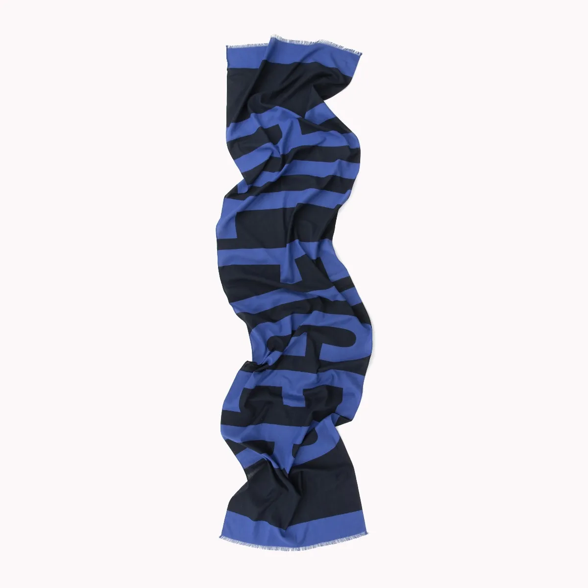 Blue Printed Colour Block Scarf | Hats & Scarves | Tommy Hilfiger