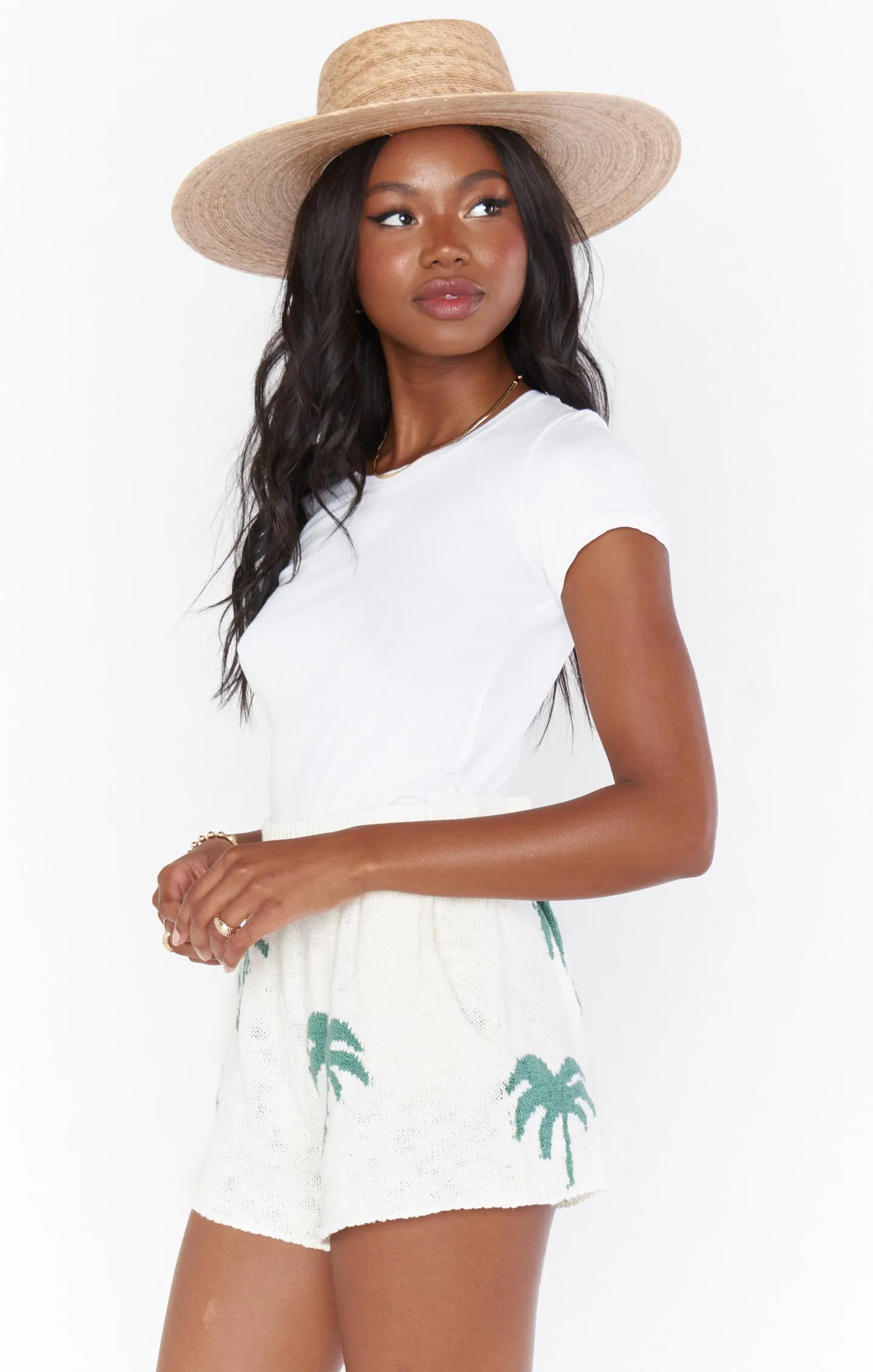 Boardwalk Shorts ~ Palm Tree Knit