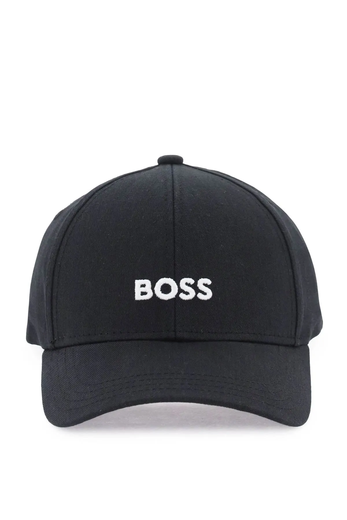 Boss Baseball Cap With Embroidered Logo   Black