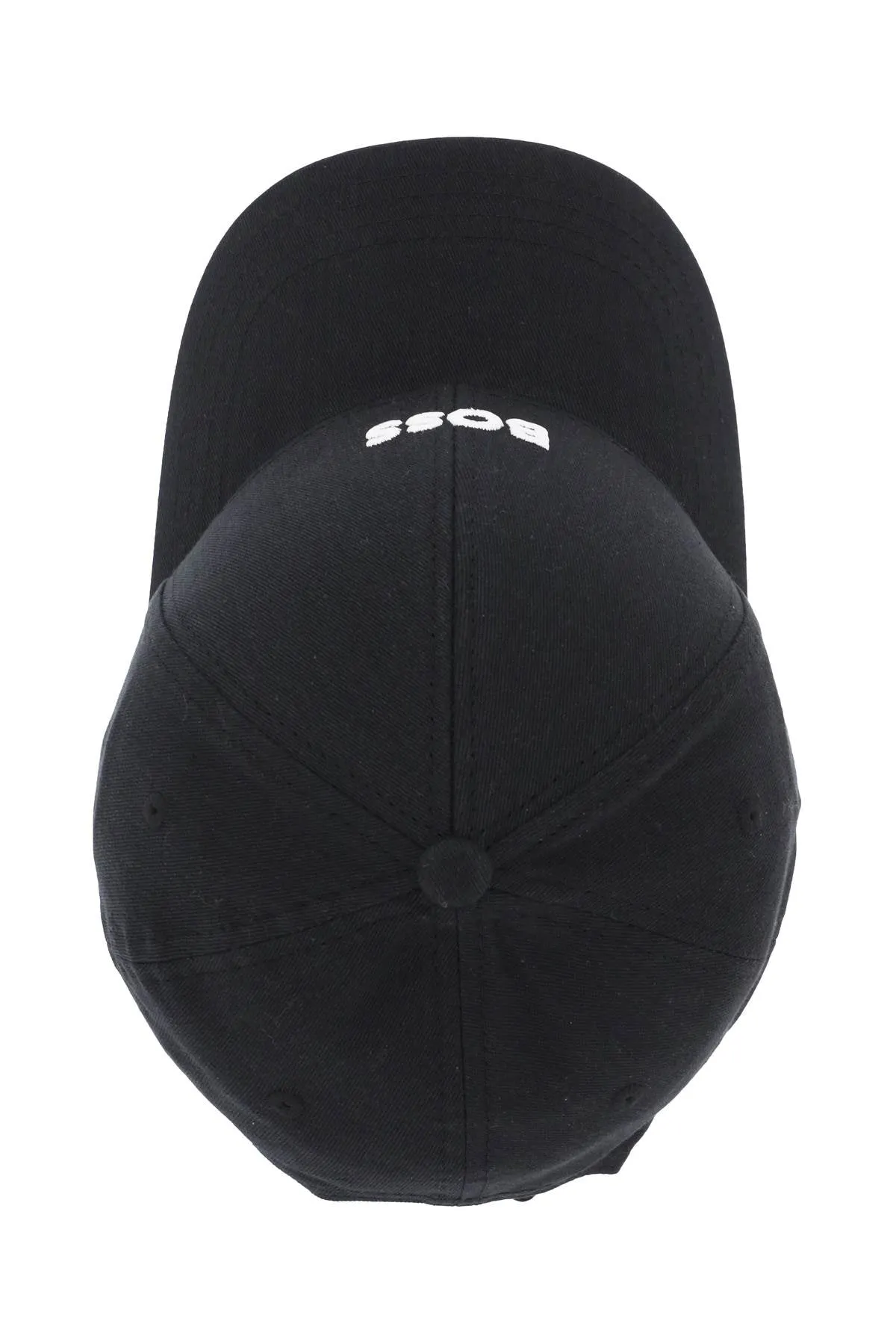 Boss Baseball Cap With Embroidered Logo   Black