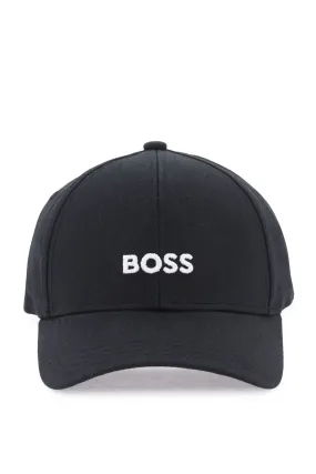 Boss Baseball Cap With Embroidered Logo   Black