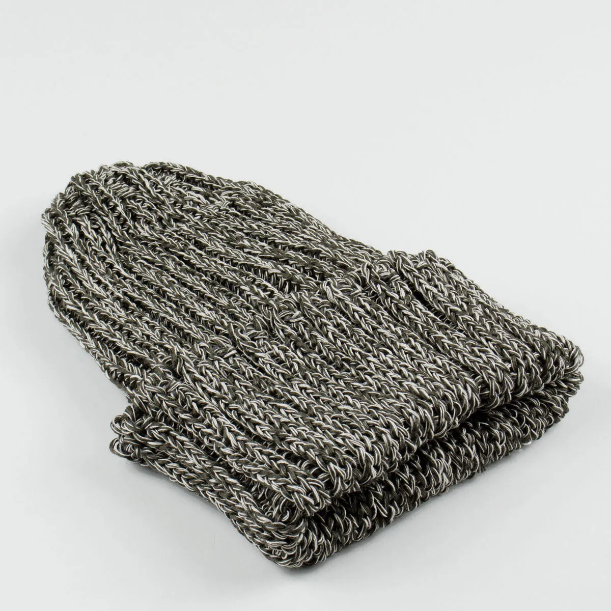 cableami - Linen-like Finished Cotton Beanie - Gray Mix