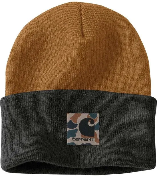 CARHARTT KNIT CAMO PATCH BEANIE