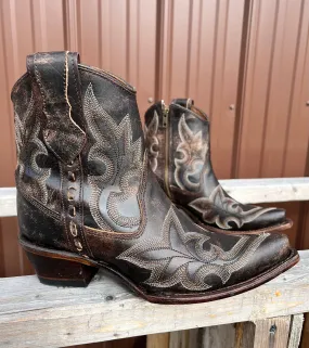 Circle G by Corral Women's Dark Brown Ankle Cowgirl Boot L5917