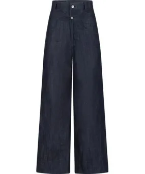 Clothes by Locker Room Blue Double-Waistband Jeans In Navy