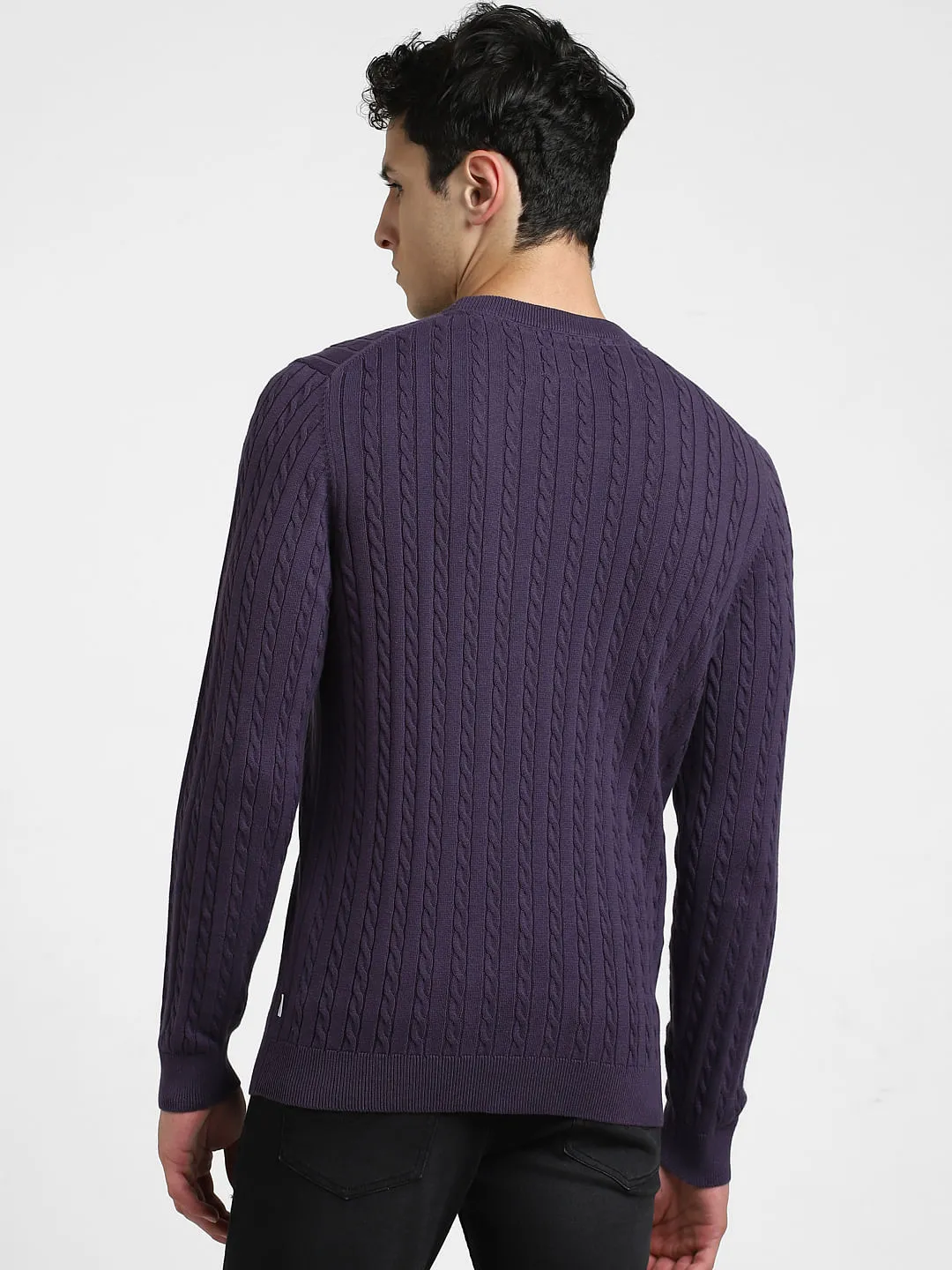 Dark Purple Knitted Sweater