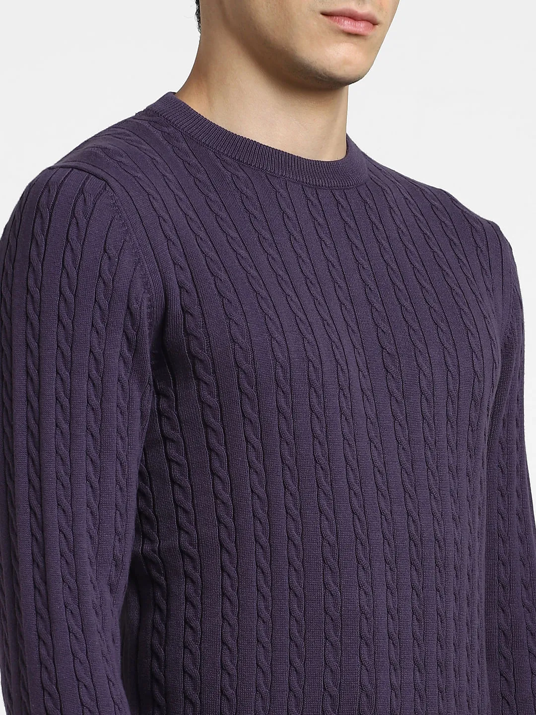 Dark Purple Knitted Sweater