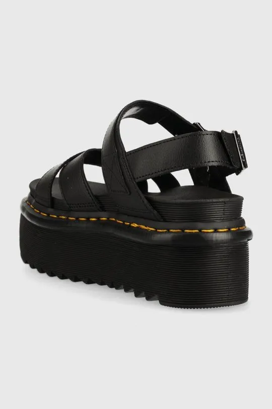 Dr. Martens leather sandals Voss II Quad women's black color DM30717001