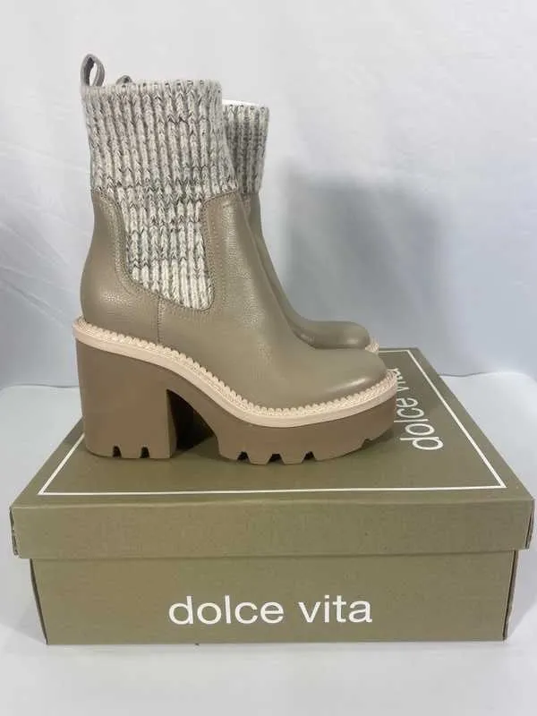 DRAGO BOOTS TAUPE LEATHER - re:vita