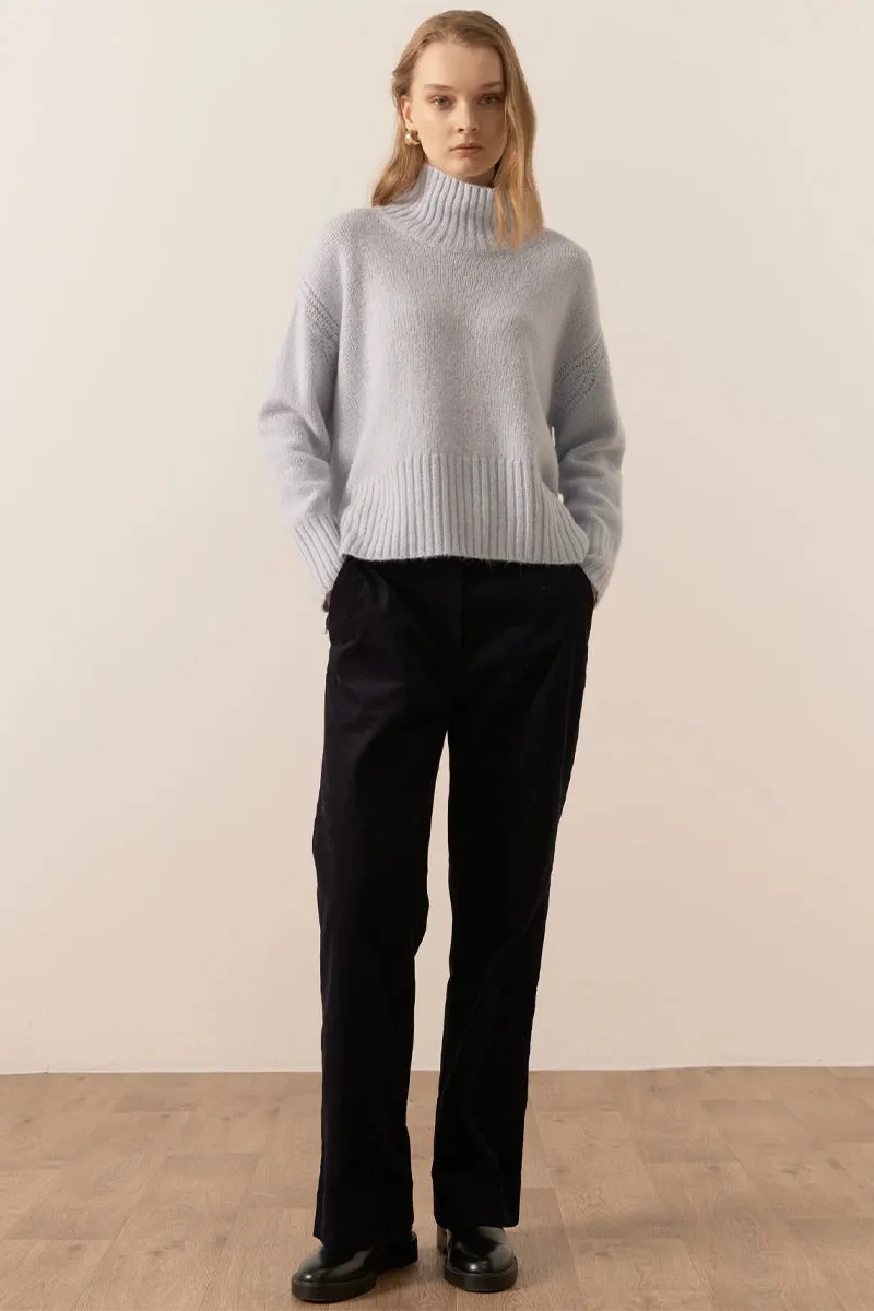 Fin Turtleneck Knit Blue