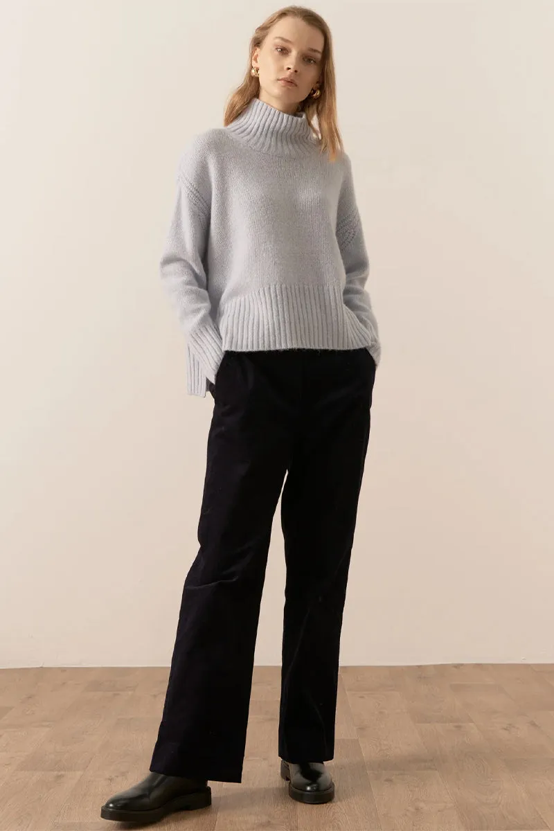 Fin Turtleneck Knit Blue