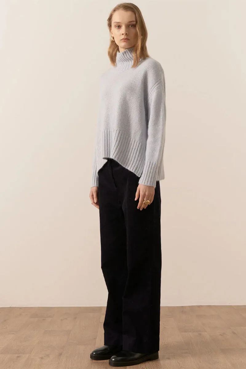 Fin Turtleneck Knit Blue