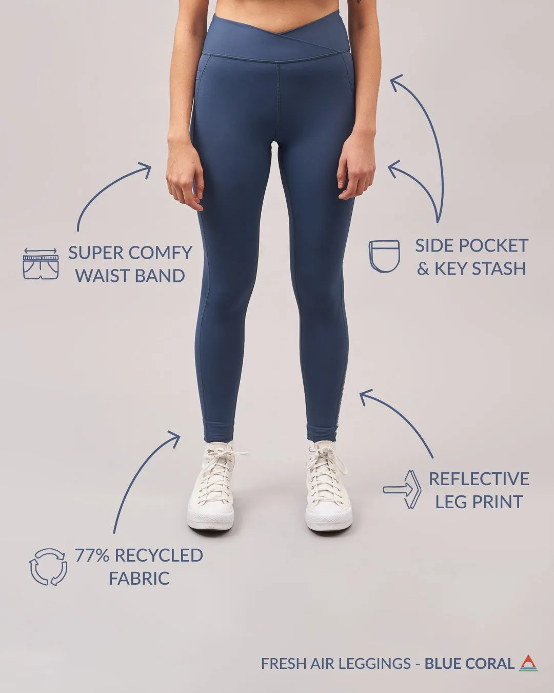 Fresh Air Recycled Leggings - Wine