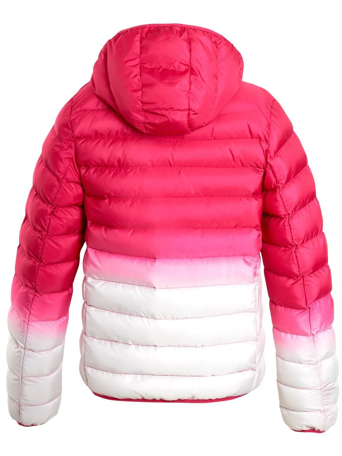 Girls Padded 2 Tone Puffer Jacket. Pink, Jade, Ages 7 to 13 Years