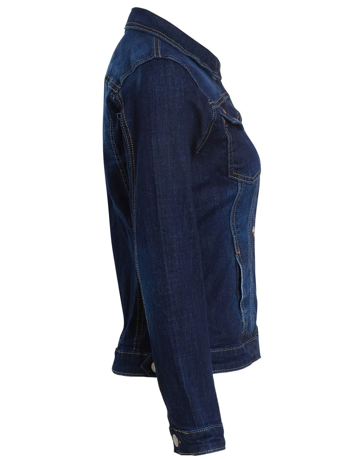 Girls Stretch Indigo Denim Jacket, Ages 7 to 16 Years