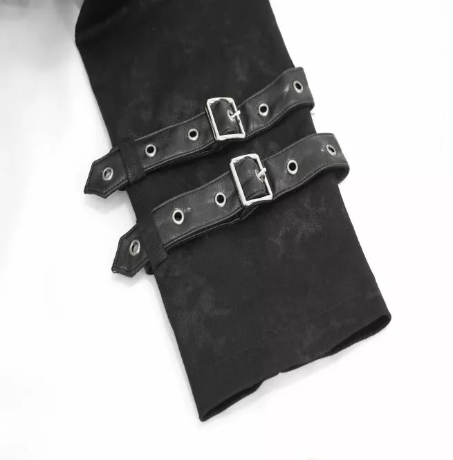 Gothic Men's Studded Buckle Coat