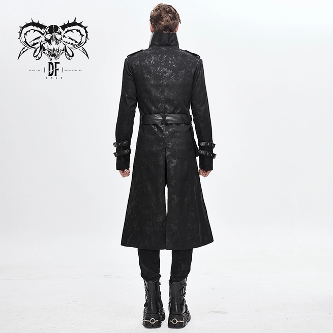 Gothic Men's Studded Buckle Coat