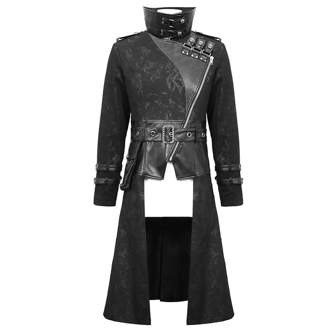 Gothic Men's Studded Buckle Coat