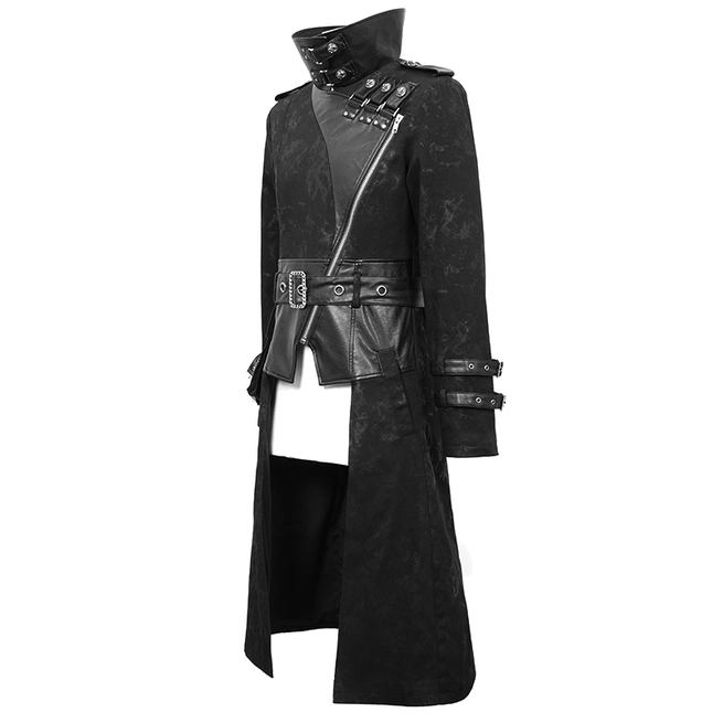 Gothic Men's Studded Buckle Coat