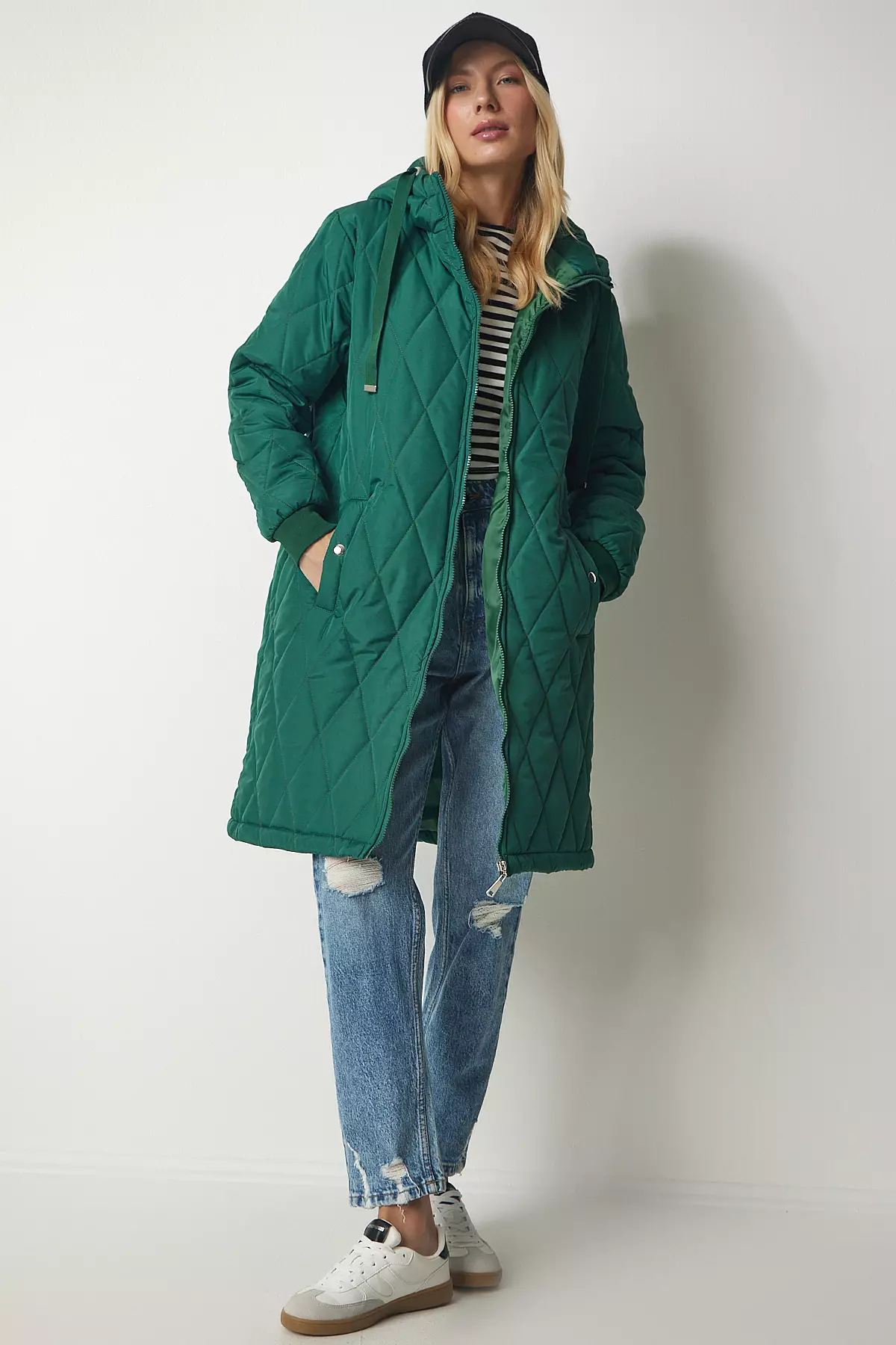 Happiness Istanbul Hooded Quilted Coat