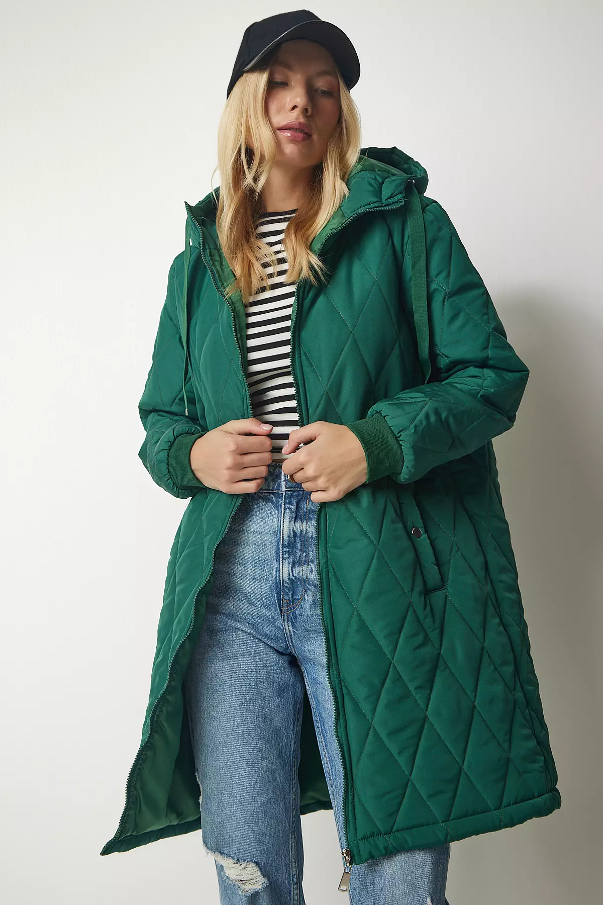 Happiness Istanbul Hooded Quilted Coat