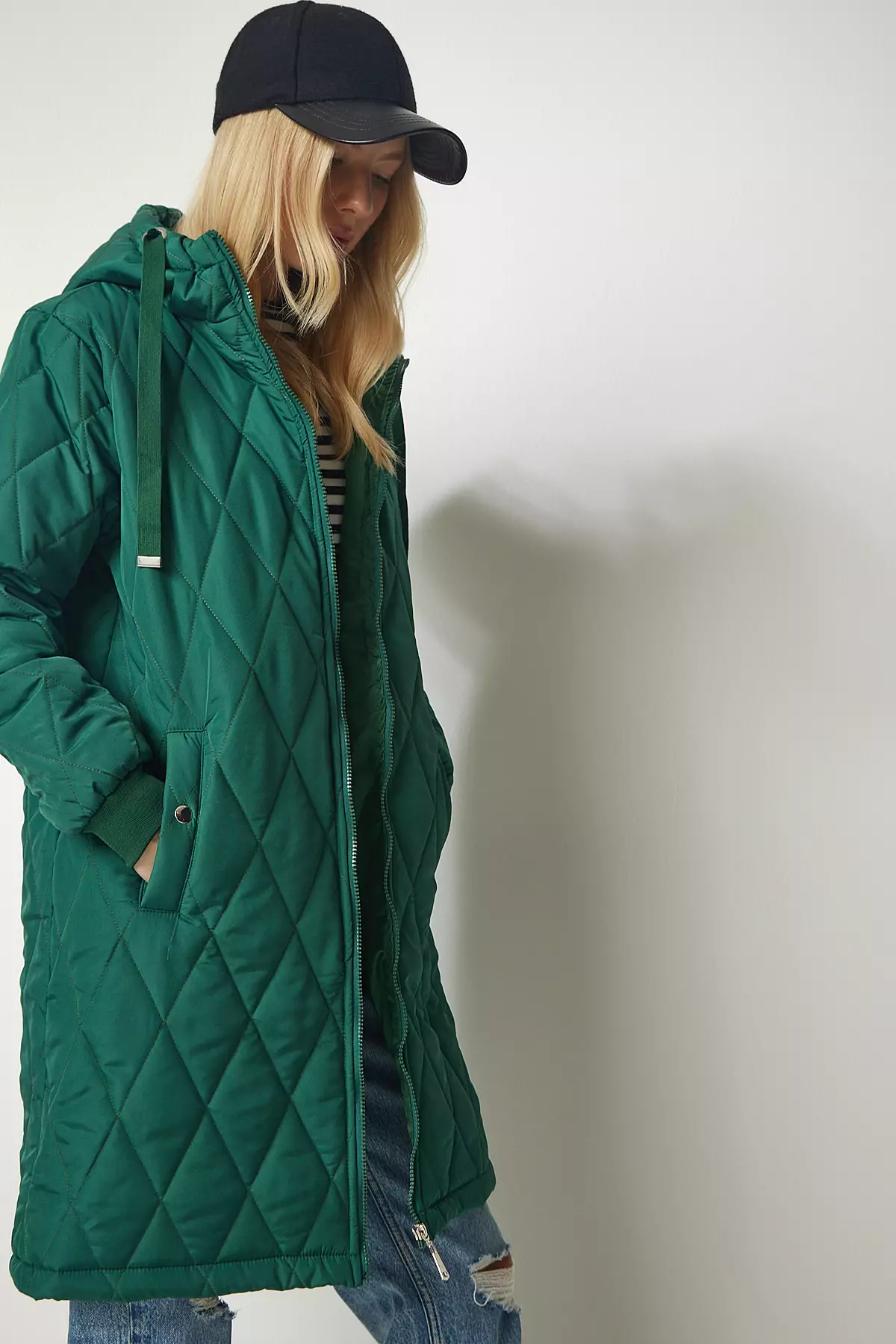 Happiness Istanbul Hooded Quilted Coat