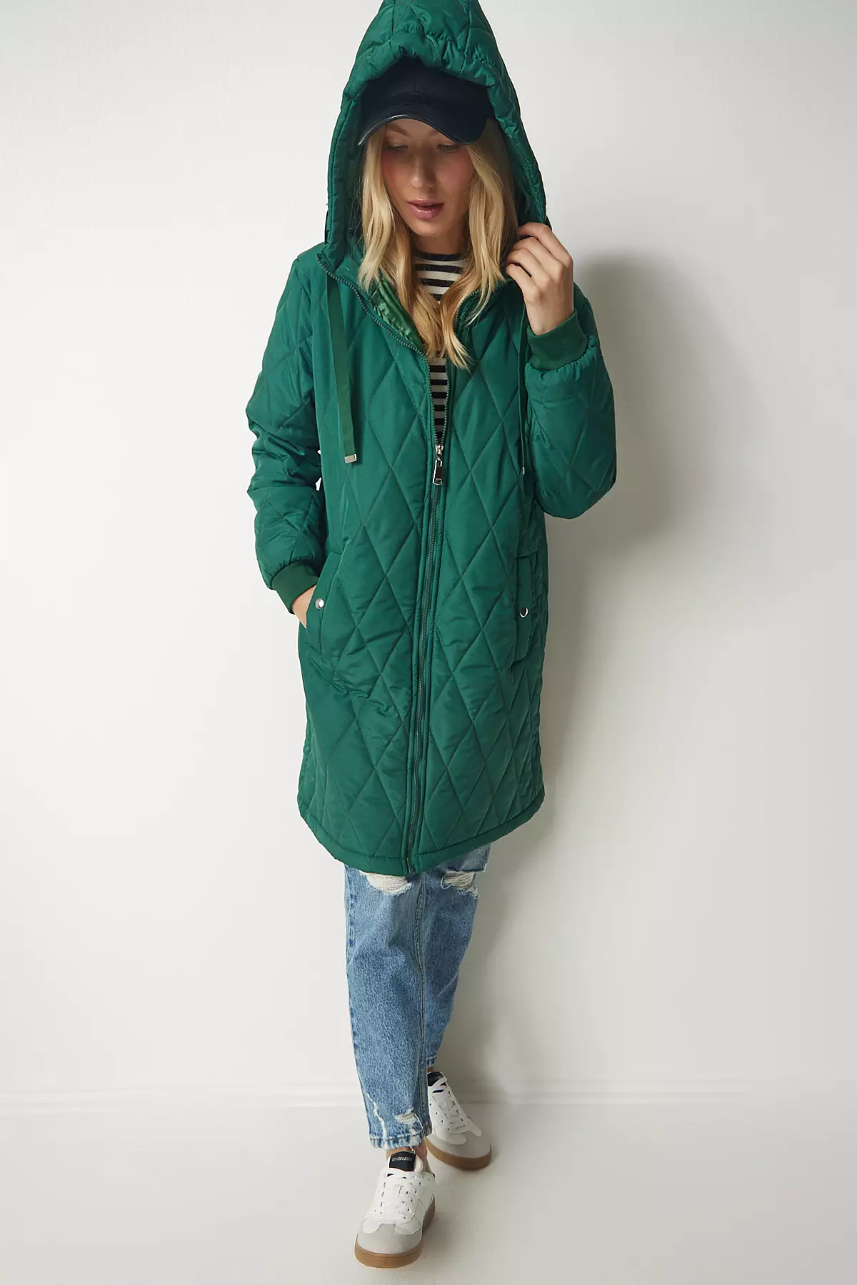 Happiness Istanbul Hooded Quilted Coat