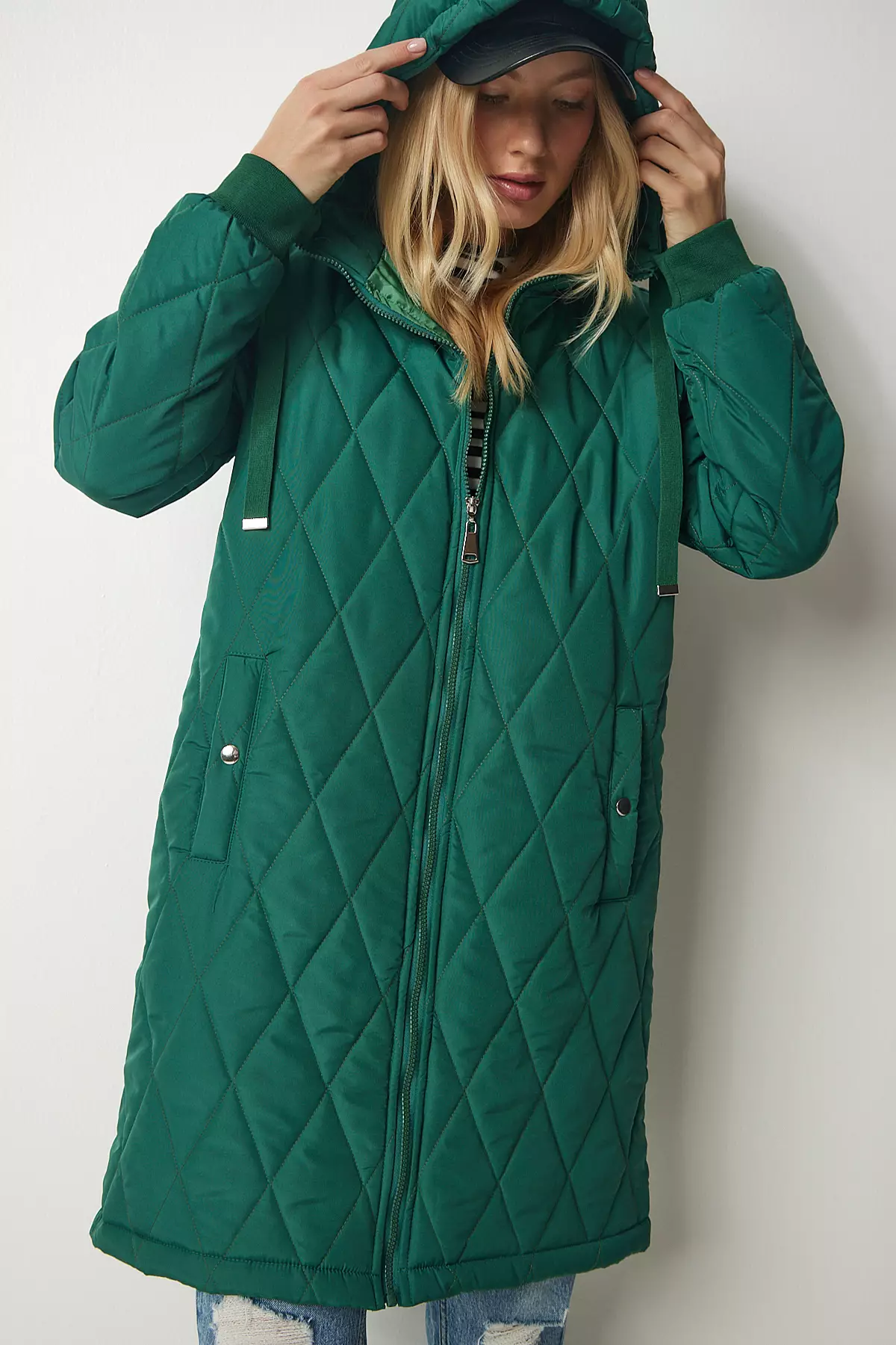 Happiness Istanbul Hooded Quilted Coat