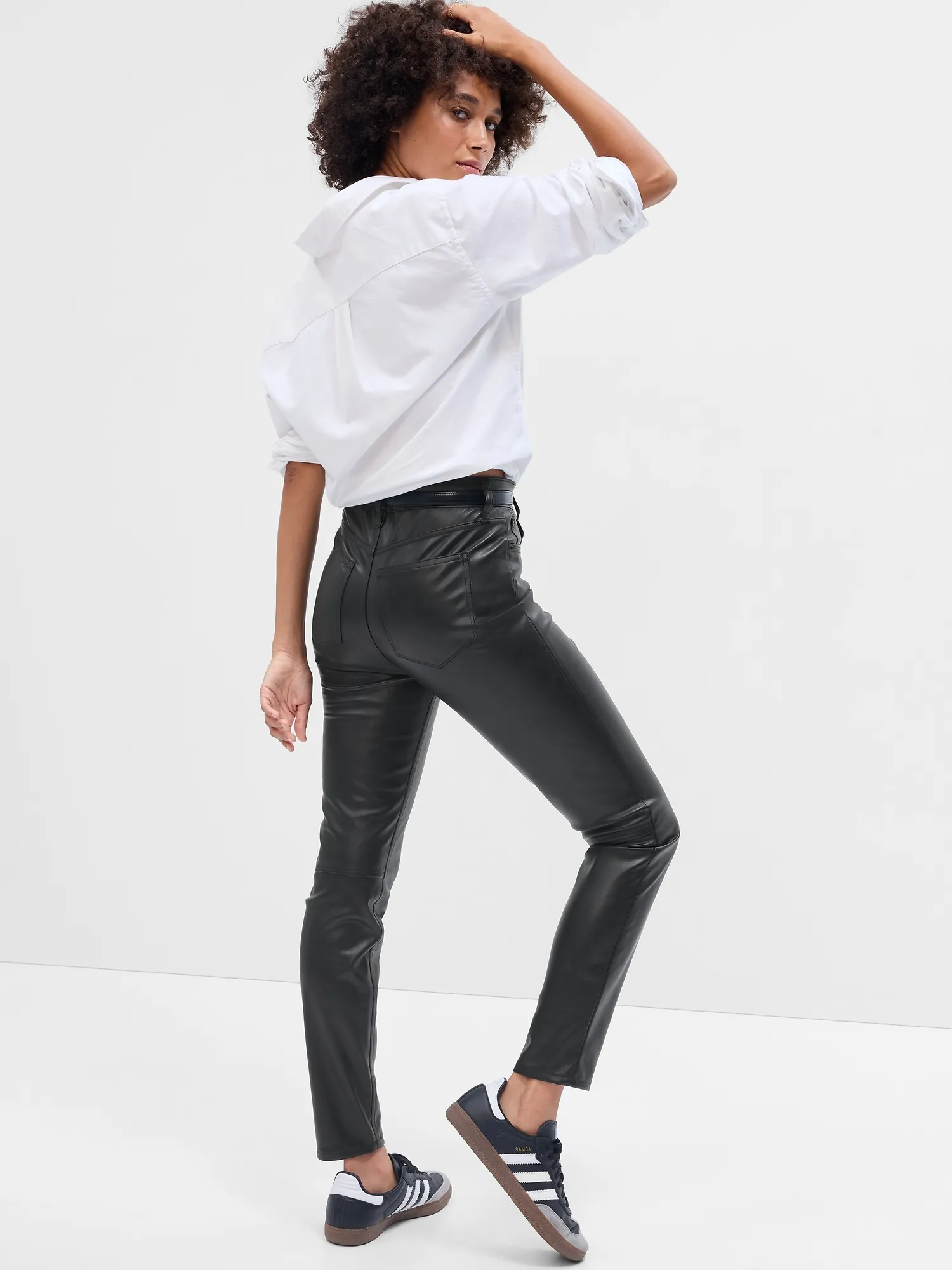 High Rise Universal Vegan-Leather Leggings