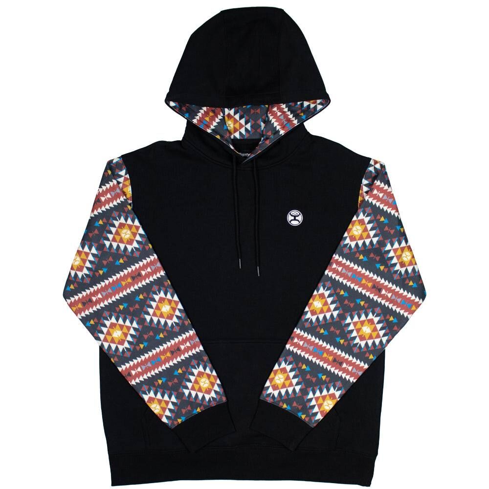 Hooey Men's Summit Aztec Pattern Hoody in Black/Red