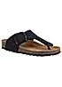 Hush Puppies Ladies Black Billie Toepost Sandals