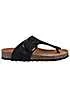 Hush Puppies Ladies Black Billie Toepost Sandals