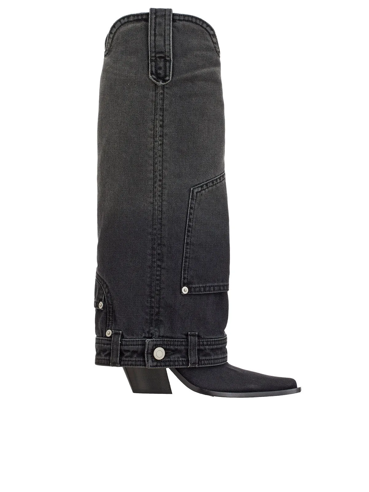 IACHI ARAIA Black Denim Stivali for Women by IACHIA ARAIA