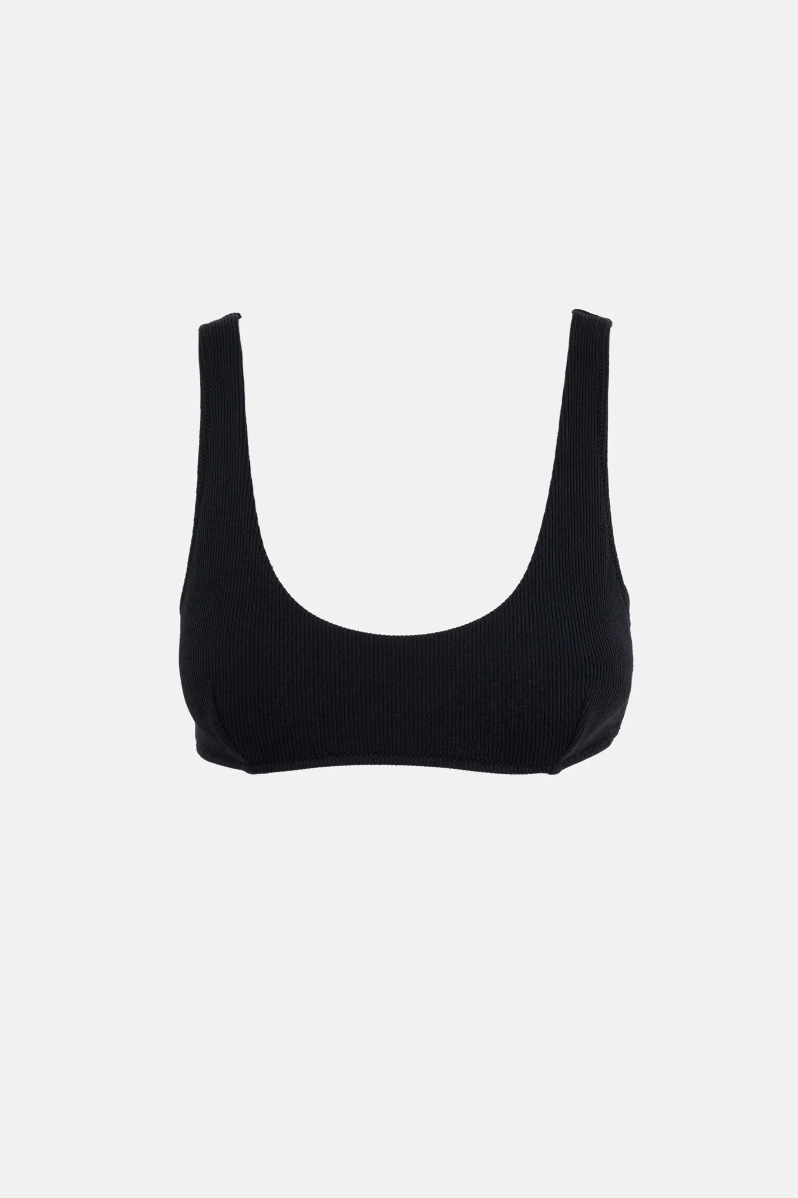 Isla Rib Eco Crop Top Black