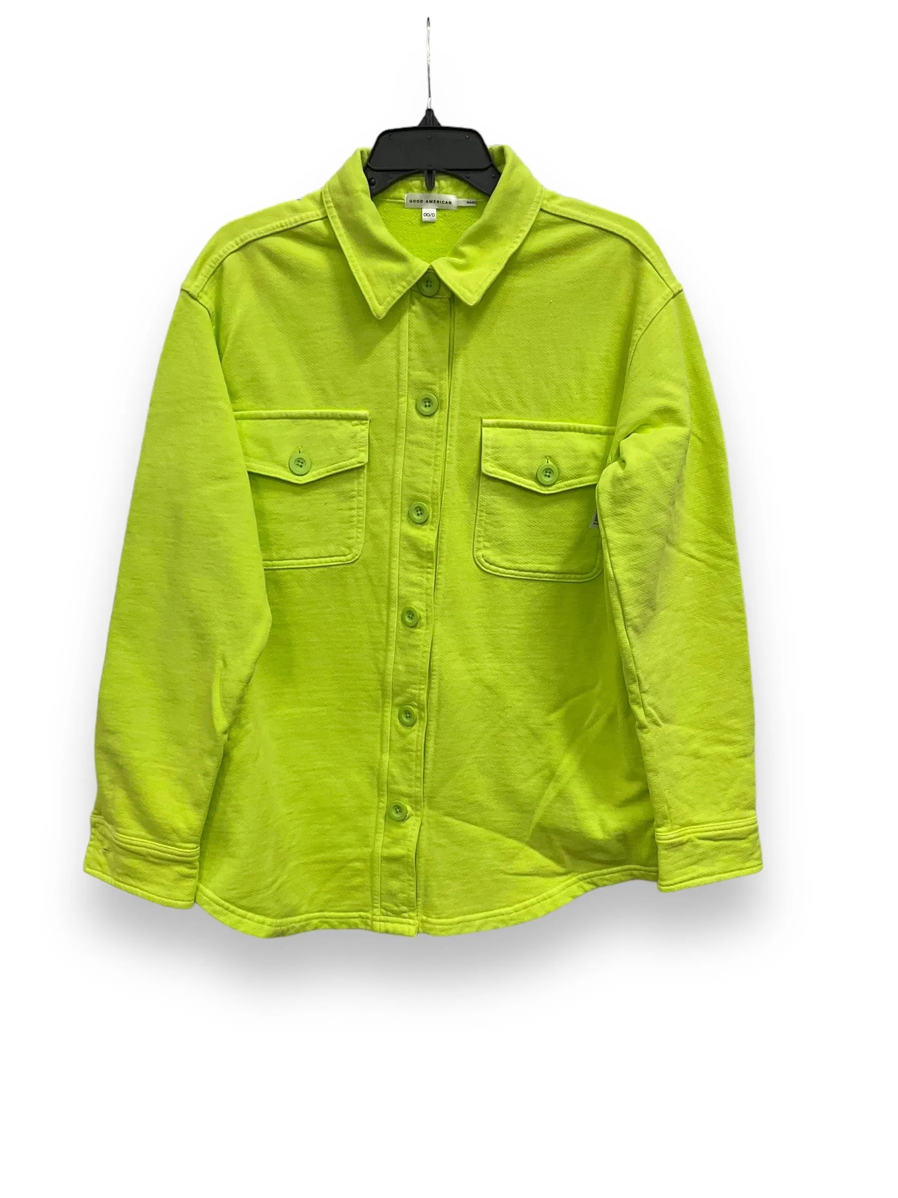 Jacket Shirt By Good American In Green, Size: Xs