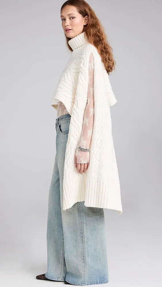 Juun. J   Turtle Neck Muffler Shawl Pullover 