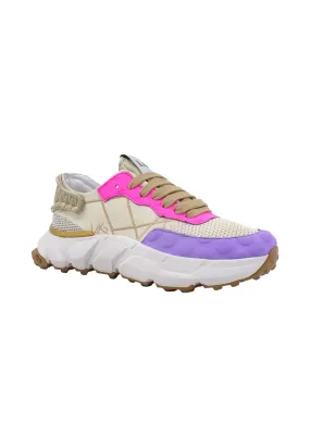 L4K3 Mr Big V Sneaker Donna Violet Beige Y06