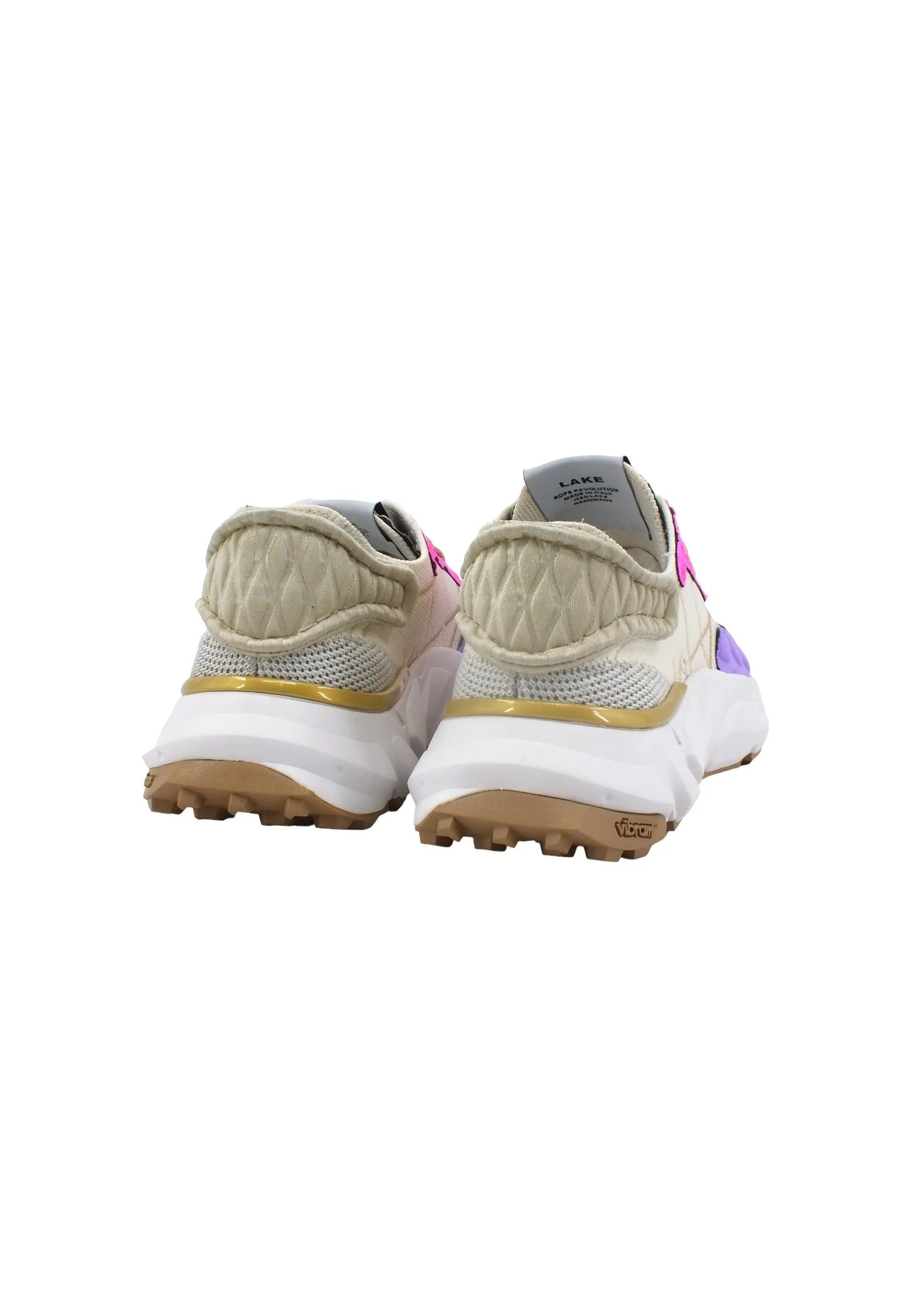 L4K3 Mr Big V Sneaker Donna Violet Beige Y06