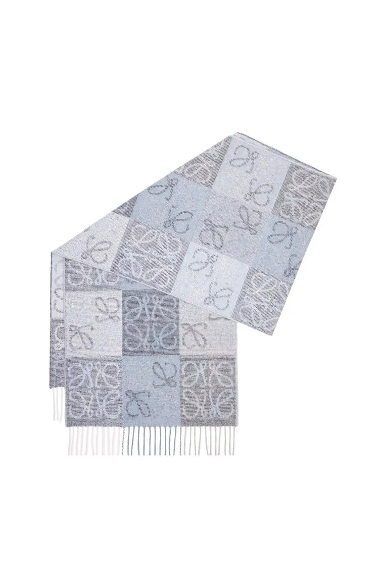 LOEWE 180cm Winter Wool & Cashmere Blend Anagram Scarf