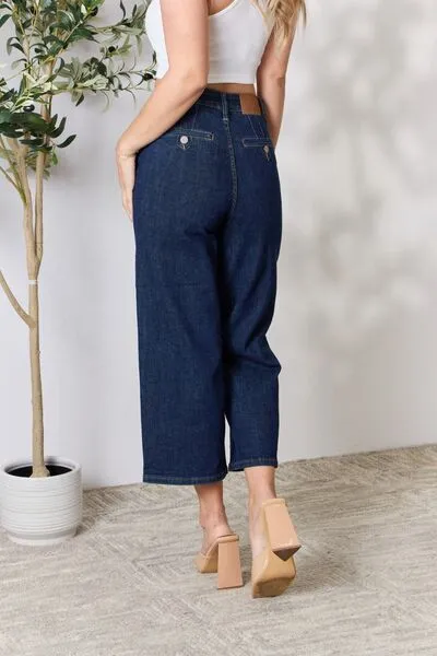 Lydia High Waist Cropped Wide Leg Jeans