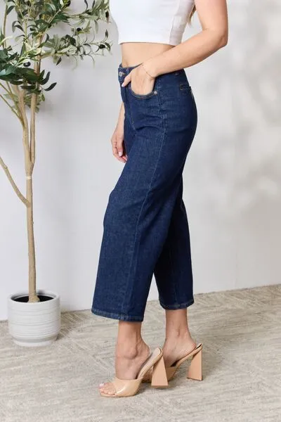 Lydia High Waist Cropped Wide Leg Jeans