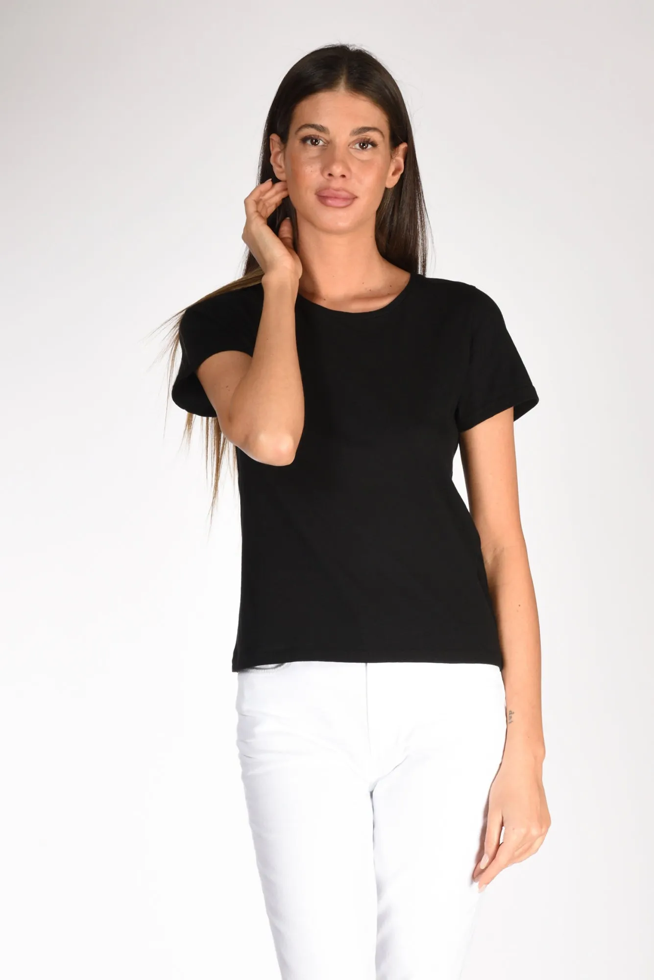 Majestic Filatures Paris Tshirt M. Corta Nero Donna