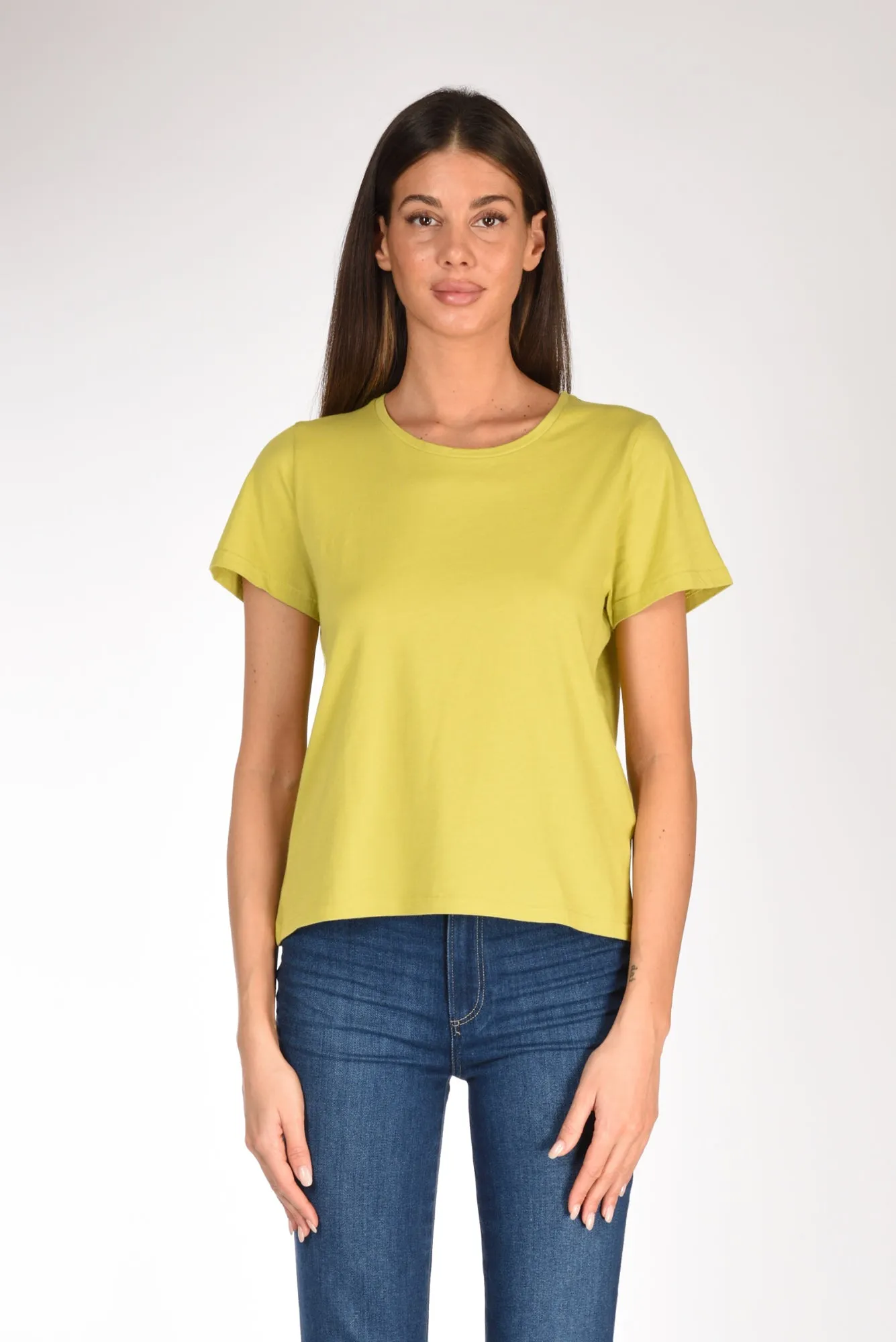 Majestic Filatures Paris Tshirt M. Corta Verde Chiaro Donna