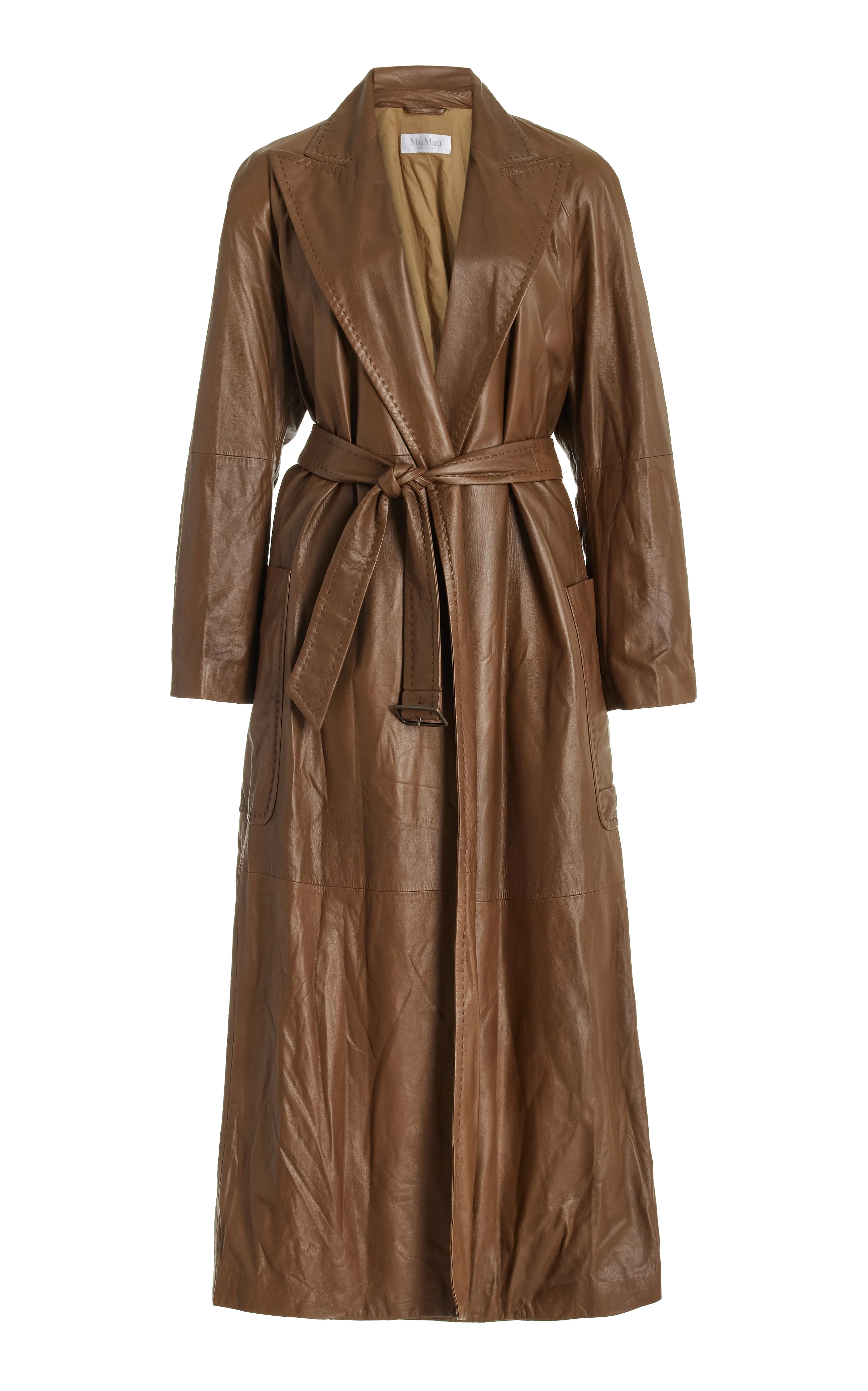 Max Mara Aiello Leather Trench Coat