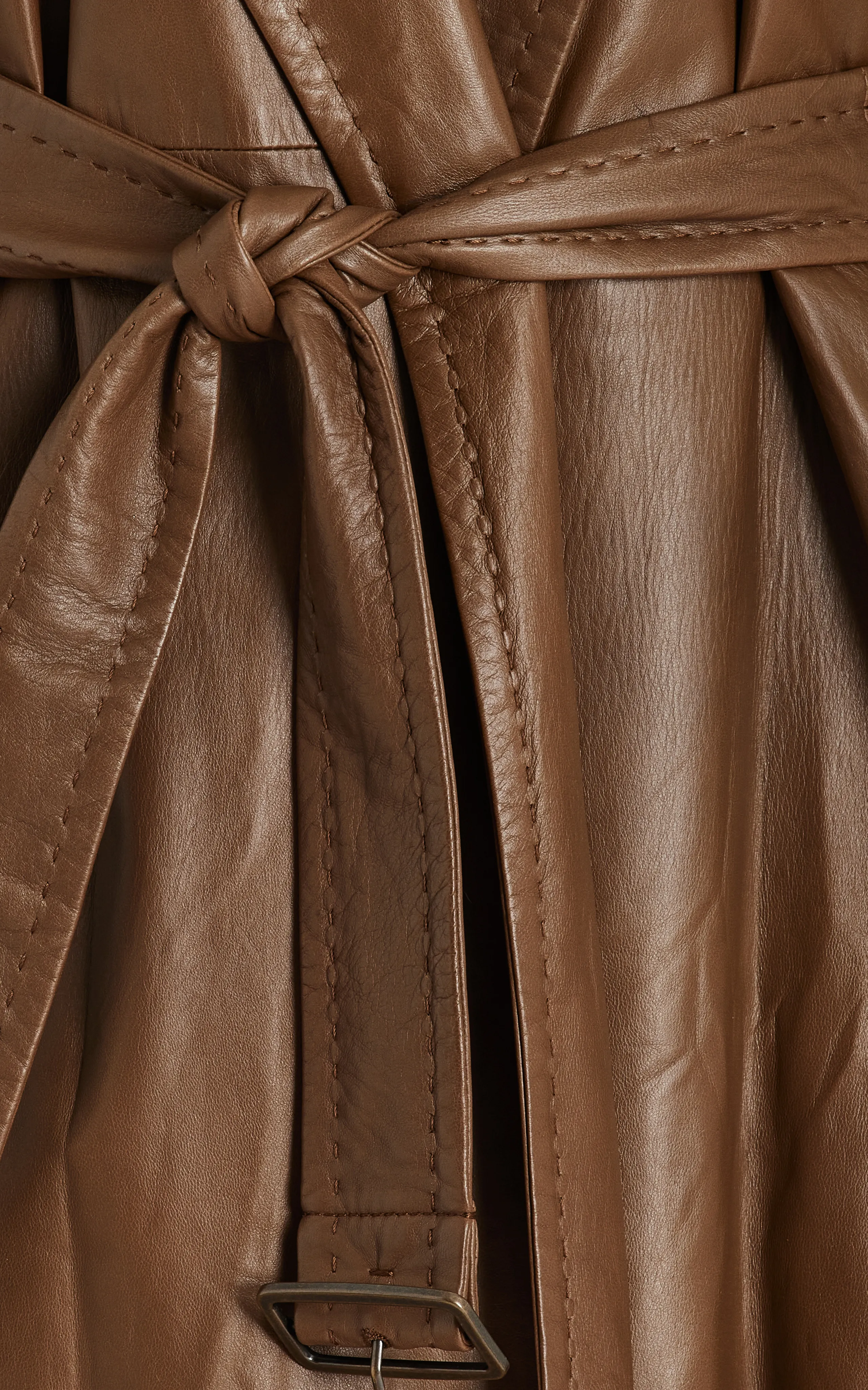 Max Mara Aiello Leather Trench Coat