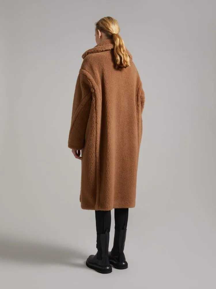 MAX MARA Luxurious Camel Wool Blend Teddy Jacket