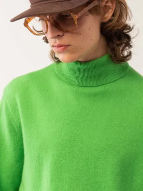 Men Turtleneck Sweater - Green