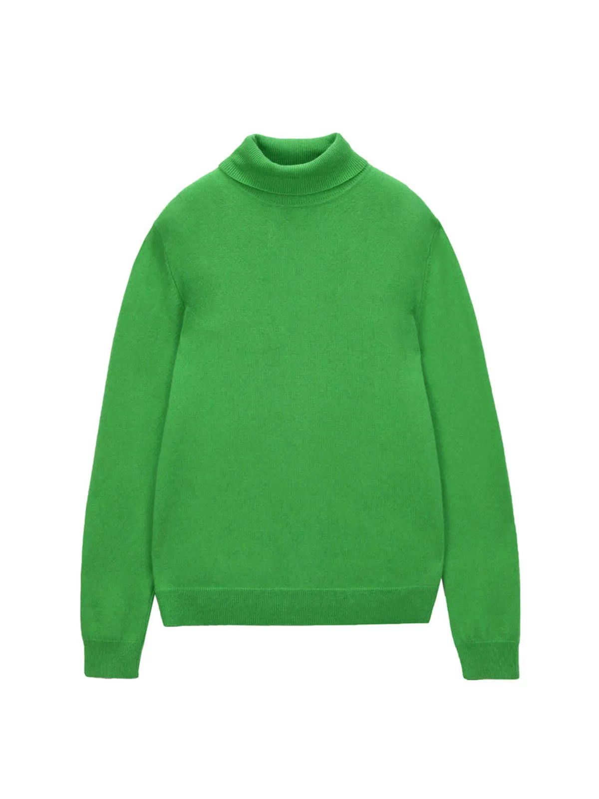 Men Turtleneck Sweater - Green